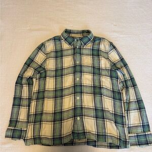 Madewell Green and Blue Plaid Men's Shirt